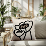 Fummy Abstract Square Indoor/Outdoor Throw Pillow
