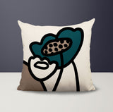 Fummy Abstract Square Indoor/Outdoor Throw Pillow
