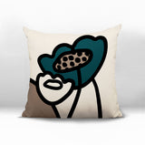 Fummy Abstract Square Indoor/Outdoor Throw Pillow