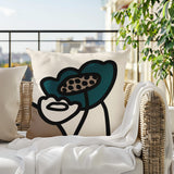 Fummy Abstract Square Indoor/Outdoor Throw Pillow