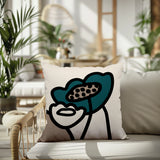 Fummy Abstract Square Indoor/Outdoor Throw Pillow