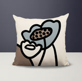 Fummy Abstract Square Indoor/Outdoor Throw Pillow