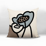 Fummy Abstract Square Indoor/Outdoor Throw Pillow