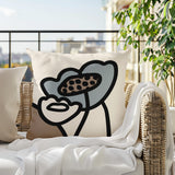 Fummy Abstract Square Indoor/Outdoor Throw Pillow