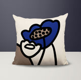Fummy Abstract Square Indoor/Outdoor Throw Pillow
