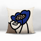 Fummy Abstract Square Indoor/Outdoor Throw Pillow