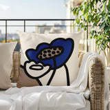 Fummy Abstract Square Indoor/Outdoor Throw Pillow