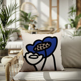 Fummy Abstract Square Indoor/Outdoor Throw Pillow