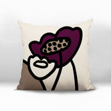 Fummy Abstract Square Indoor/Outdoor Throw Pillow