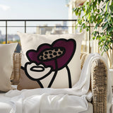 Fummy Abstract Square Indoor/Outdoor Throw Pillow