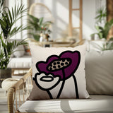 Fummy Abstract Square Indoor/Outdoor Throw Pillow