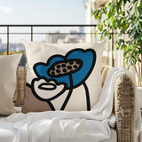 Fummy Abstract Square Indoor/Outdoor Throw Pillow