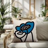 Fummy Abstract Square Indoor/Outdoor Throw Pillow