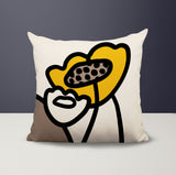 Fummy Abstract Square Indoor/Outdoor Throw Pillow