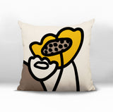 Fummy Abstract Square Indoor/Outdoor Throw Pillow