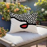 Gabi Abstract Reversible Indoor/Outdoor Rectangular Pillow