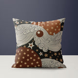 Galaxy Microsuede Square Pillow in Beige/Brown/Gray - Size 18x18