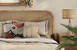 Galaxy Microsuede Square Pillow in Beige/Brown/Gray - Size 18x18
