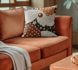 Galaxy Microsuede Square Pillow in Beige/Brown/Gray - Size 18x18