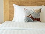 Galaxy Microsuede Square Pillow in Beige/Brown/Ochre/Gray - Size 16x16