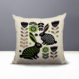 Gario Rabbit Reversible Indoor/Outdoor Square Pillow