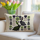 Gario Rabbit Reversible Indoor/Outdoor Lumbar Pillow