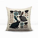 Gario Rabbit Reversible Indoor/Outdoor Square Pillow