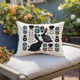 Gario Rabbit Reversible Indoor/Outdoor Lumbar Pillow