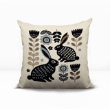 Gario Rabbit Reversible Indoor/Outdoor Square Pillow