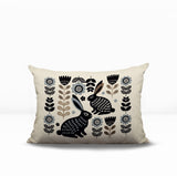 Gario Rabbit Reversible Indoor/Outdoor Lumbar Pillow