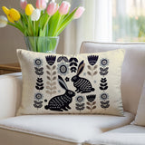 Gario Rabbit Reversible Indoor/Outdoor Lumbar Pillow