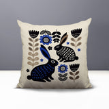 Gario Rabbit Reversible Indoor/Outdoor Square Pillow