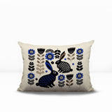 Gario Rabbit Reversible Indoor/Outdoor Lumbar Pillow