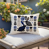 Gario Rabbit Reversible Indoor/Outdoor Lumbar Pillow
