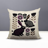 Gario Rabbit Reversible Indoor/Outdoor Square Pillow