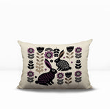 Gario Rabbit Reversible Indoor/Outdoor Lumbar Pillow