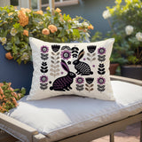 Gario Rabbit Reversible Indoor/Outdoor Lumbar Pillow