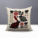 Gario Rabbit Reversible Indoor/Outdoor Square Pillow