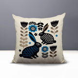 Gario Rabbit Reversible Indoor/Outdoor Square Pillow