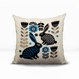 Gario Rabbit Reversible Indoor/Outdoor Square Pillow