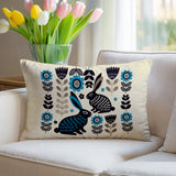 Gario Rabbit Reversible Indoor/Outdoor Lumbar Pillow