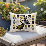 Gario Rabbit Reversible Indoor/Outdoor Lumbar Pillow