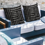 Garto Abstract Reversible Indoor/Outdoor Square Pillow