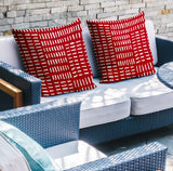 Garto Abstract Reversible Indoor/Outdoor Square Pillow