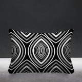 Gateson Abstract Outdoor Reversible Throw Rectangular Pillow