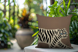 Gigi Tiger Reversible Indoor/Outdoor Square Pillow