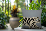 Gigi Tiger Reversible Indoor/Outdoor Square Pillow