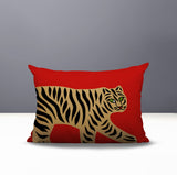 Gigi Tiger Reversible Indoor/Outdoor Rectangle Pillow