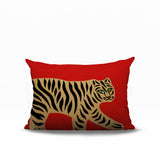 Gigi Tiger Reversible Indoor/Outdoor Rectangle Pillow