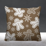 Ginger Bread Object/Motif Reversible Indoor/Outdoor Square Pillow